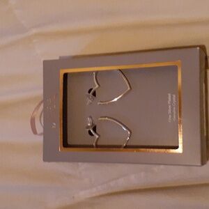 Fine silver plated genuine Crystal heart earrings